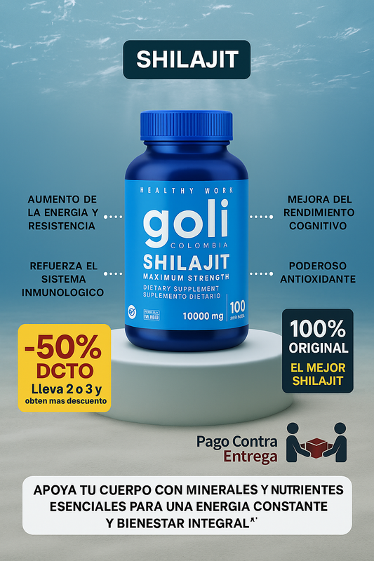 Recupera tu energía y vitalidad de forma natural con Shilajit Goli Cap x100